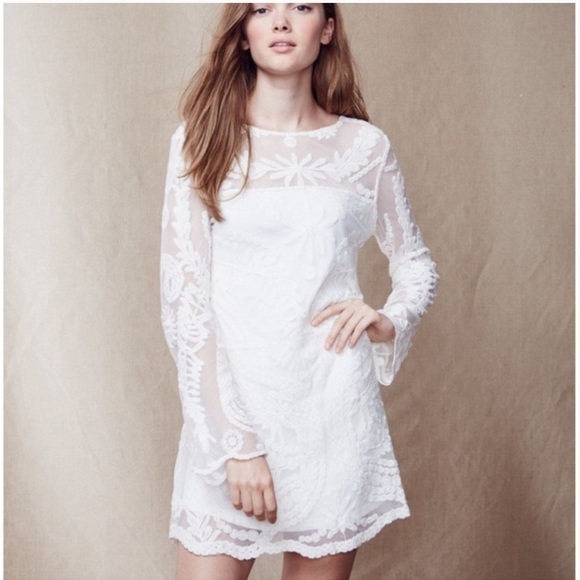 Tokyo Darling Cream Colored Lace Dress Long Sleeve Size XS - Picture 3 of 10